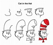 Cat in the Hat | Easy drawings, Dr seuss art, Easy doodles drawings
