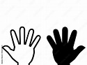 Mano blanca, mano negra. ilustración de Stock | Adobe Stock