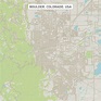 Boulder Colorado US City Street Map Digital Art by Frank Ramspott