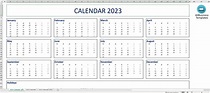 Calendar 2023 Excel | Templates at allbusinesstemplates.com