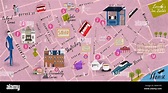 A map of Soho, London Stock Photo - Alamy
