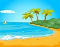 Dibujos: playas | Fondo de dibujos animados de playa y mar — Foto de ...