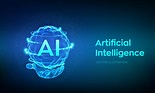 logotipo de inteligencia artificial en mano 1217204 Vector en Vecteezy