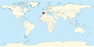 España en el mapa mundial: países circundantes y ubicación en el mapa ...
