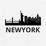 New York City Silhouette Vector PNG, New York City Silhouette Vector ...