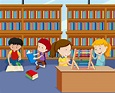 Actividades para niños en la biblioteca 299564 Vector en Vecteezy