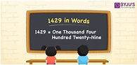 1429 in Words | Spelling of 1429 in English | How to write