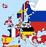 Flag map of Europe 1815 : vexillology