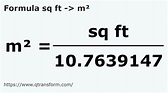 Pies cuadrados a Metros cuadrados - sq ft a m² convertir sq ft a m²