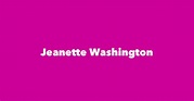 Jeanette Washington - Spouse, Children, Birthday & More