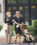 Chloe Sevigny wears black dress as she takes one-year-old son, Vanja ...