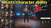 miguel character in free fire | free fire miguel character ability | ff ...
