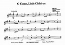 Partitura de la canción "O Come, Little Children" para Violín | Método ...