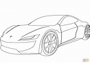 Tesla Roadster coloring page | Free Printable Coloring Pages