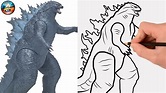 HOW TO DRAW A GODZILLA EASY STEP BY STEP DRAWING - YouTube