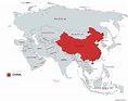 China mapamundi - Mapa político y administrativo para imprimir