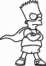 Printable The Simpsons Bart Simpson Super Hero Coloring Pages The ...