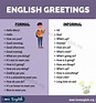 Greetings: 28 Useful Formal and Informal Greetings in English - Love ...