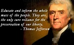 Thomas Jefferson believed that everyone should have the right to an ...