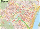 Albany downtown map - Ontheworldmap.com