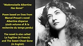 Mademoiselle Albertine poem = Marcel Proust novel Albertine disparue (À ...