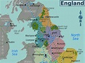 Mapa de Inglaterra - Turismo.org