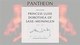 Princess Luise Dorothea of Saxe-Meiningen Biography - Duchess consort ...