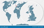 Inglaterra En El Mundo Mapa Vector Plantilla Fondo Ilustración del ...