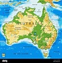 Mapa físico altamente detallado de Australia, en formato vectorial, con ...