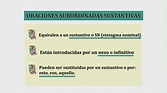 Ejemplos De Oraciones Con Oraciones Subordinadas Sustantivas En Español