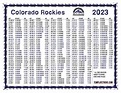 Printable 2023 Colorado Rockies Schedule