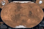 Mars Physical Wall Map by National Geographic - MapSales
