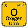 Elemento tabla periódica icono de oxígeno . vector, gráfico vectorial ...