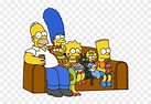 The Simpsons Sit On The Couch - Simpsons On The Couch, HD Png Download ...