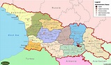 Carte des villes Géorgie, Carte des villes de Géorgie