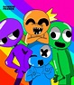 Rainbow friends 🌈 in 2022 | Rainbow, Blue anime, Cute stickers