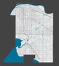 Detailed Map of Surrey City, Cityscape. Royalty Free Vector ...
