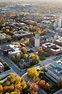 Aerial view of Ann Arbor and the University of Michigan Central Campus | University of michigan ...