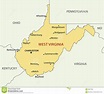 West Virginia - Vektorkarte Vektor Abbildung - Illustration von vektor ...