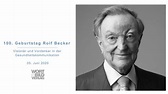 Apotheken Umschau: 100. Geburtstag von Gründer Rolf Becker | Wort ...