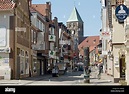 The picture shows the Muensterstrasse in downtown Rheine, Germany ...