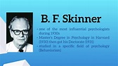 B. F. Skinner's Concept of Behaviorism - YouTube
