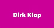 Dirk Klop - Spouse, Children, Birthday & More