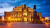 Pictures Dresden Germany Monuments Town square Evening 3840x2160
