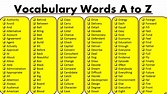 English Vocabulary Words A To Z (Download PDF) - Vocabulary Point