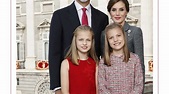 Divulgado o postal de Natal da família real espanhola