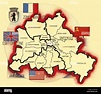 Cartografía, Alemania, Berlín, zonas ocupadas del aliado, 1946 ...
