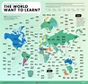 각 나라가 가장 배우고 싶어하는 언어 : 네이버 블로그