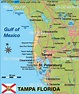 Map of Tampa, region (Region in United States of America, USA - Florida ...