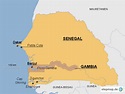 StepMap - Westafrika - Senegal und Gambia - Landkarte für Afrika